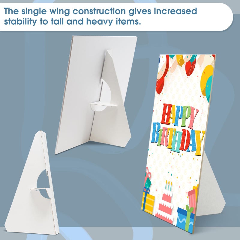 لينيكو Lineco، 50 عبوة من الورق المقوى مقاس 12 بوصة، حامل جناح فردي ذاتي اللصق، لافتات عرض، بطاقات، صور فوتوغرافية، كتيبات، ملصقات، مشاريع حرفية، أبيض - Image 3